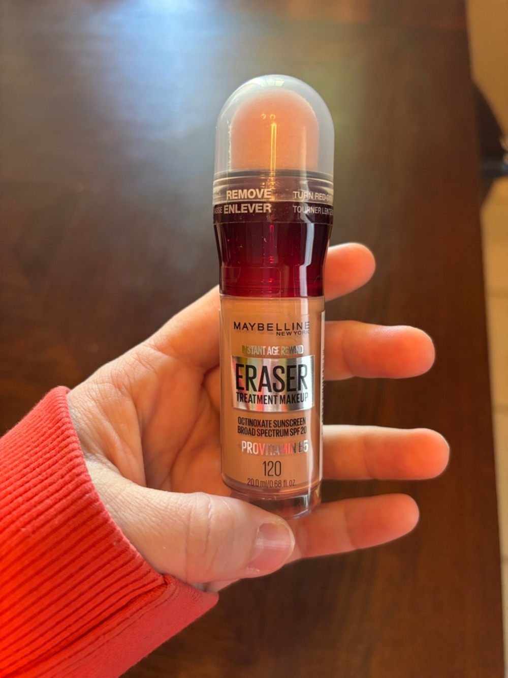 Maybelline Eraser Treatment Makeup Concealer - Shade 120 Nude, Red Cap
